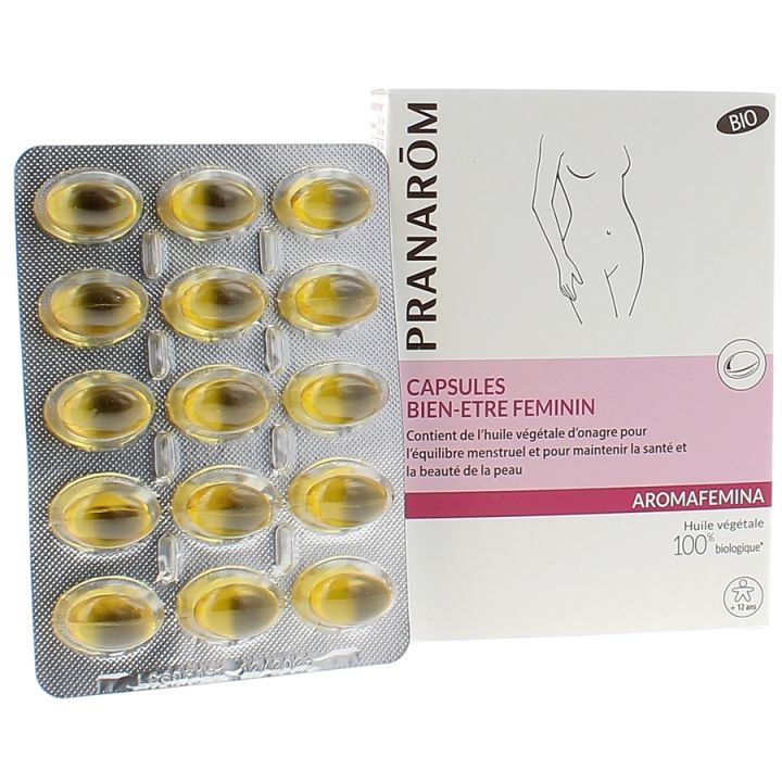 Aromafemina capsules bien-&ecirc;tre f&eacute;minin Pranar&ocirc;m - 1 bo&icirc;te de 30 capsules