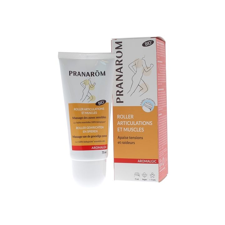 Aromalgic Roller articulations et muscles bio Pranar&ocirc;m - tube de 75 ml