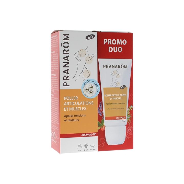 Aromalgic Roller articulations et muscles bio Pranar&ocirc;m - lot de 2 tubes de 75 ml