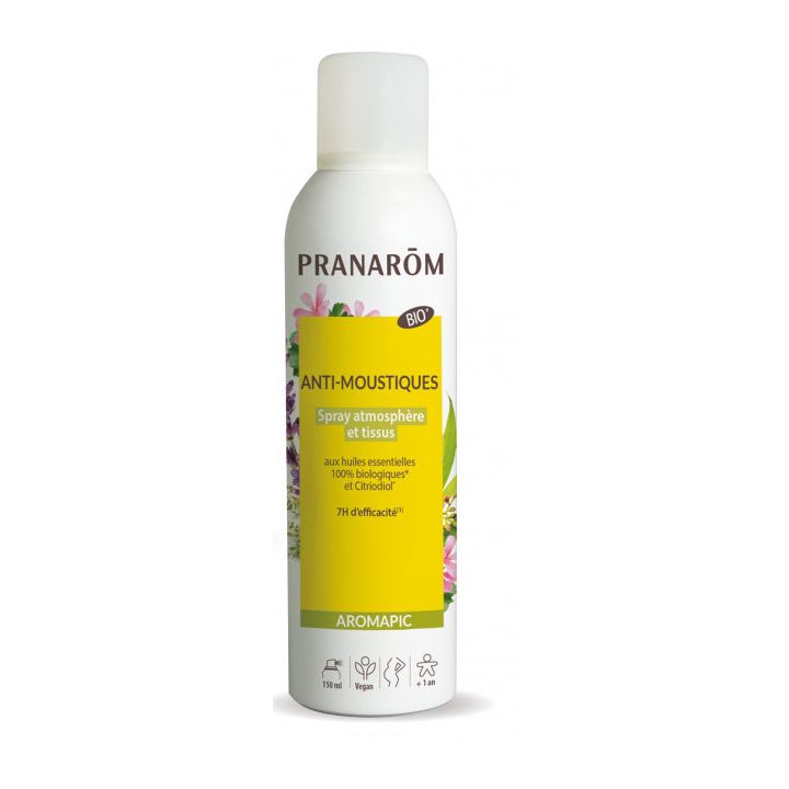 Spray anti-moustique r&eacute;pulsif atmosph&egrave;re et tissus Bio Pranarom - spray de 150 ml