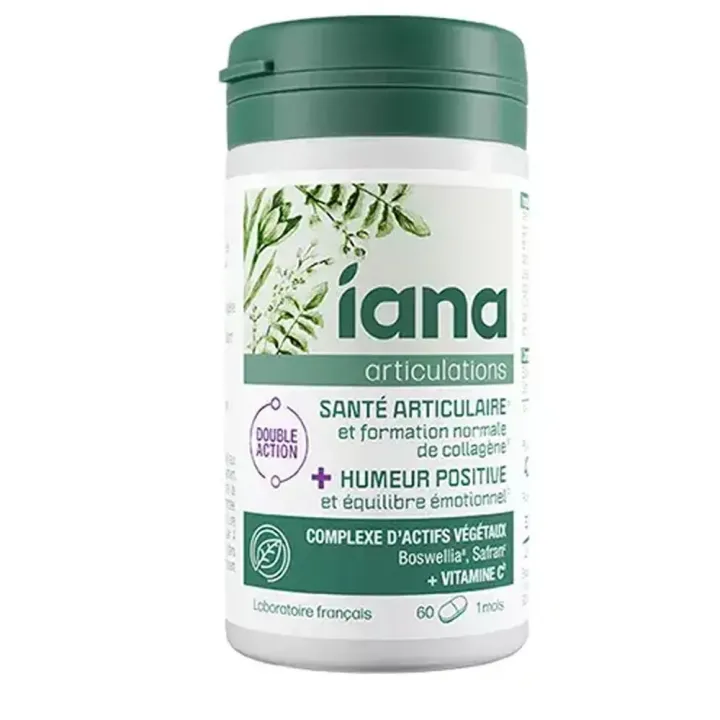 Articulations sant&eacute; articulaire et humeur positive Iana - pot de 60 comprim&eacute;s