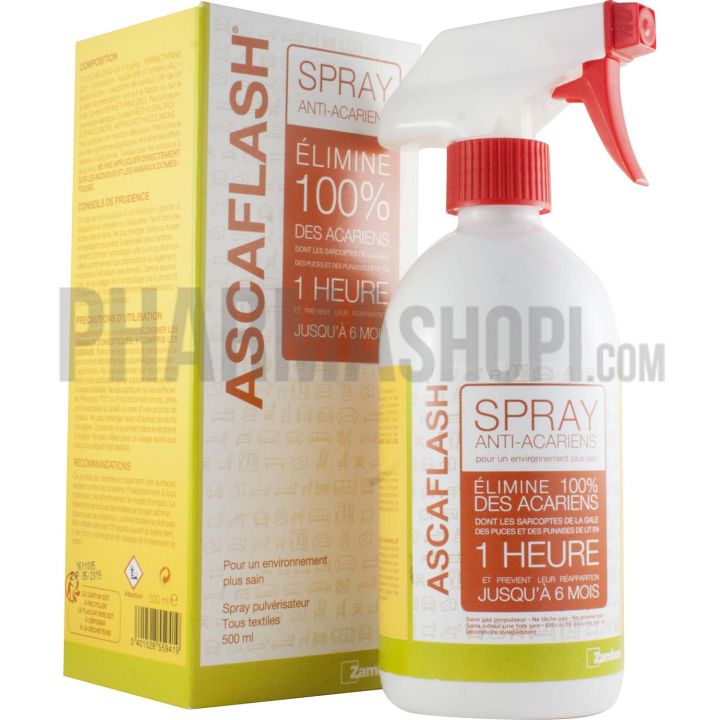 Ascaflash spray anti-acariens Zambon - spray pulv&eacute;risateur 500 ml