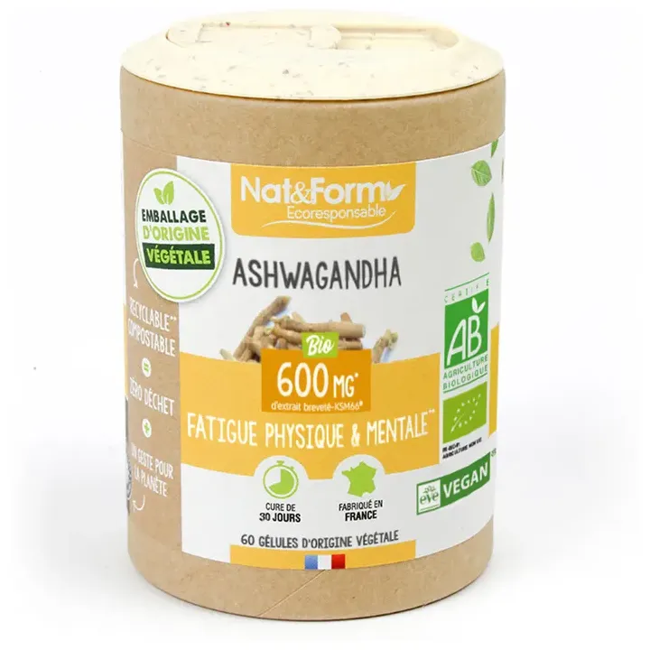 Ashwagandha Nat&Form - boite de 60 g&eacute;lules