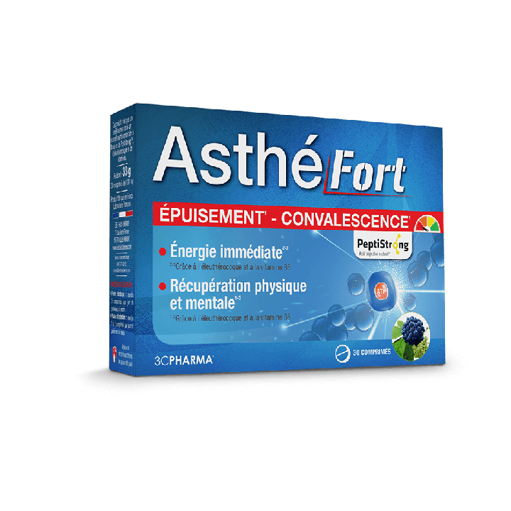 Asth&eacute;Fort &eacute;puisement convalescence 3C Pharma - boite de 30 comprim&eacute;s