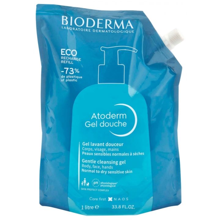 Atoderm gel douche nettoyant douceur Bioderma - &eacute;co-recharge de 1 L