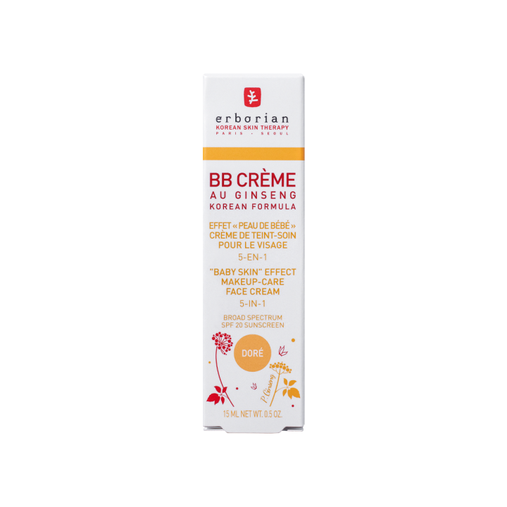 BB cr&egrave;me au ginseng teinte dor&eacute; Erborian - tube de 15 ml
