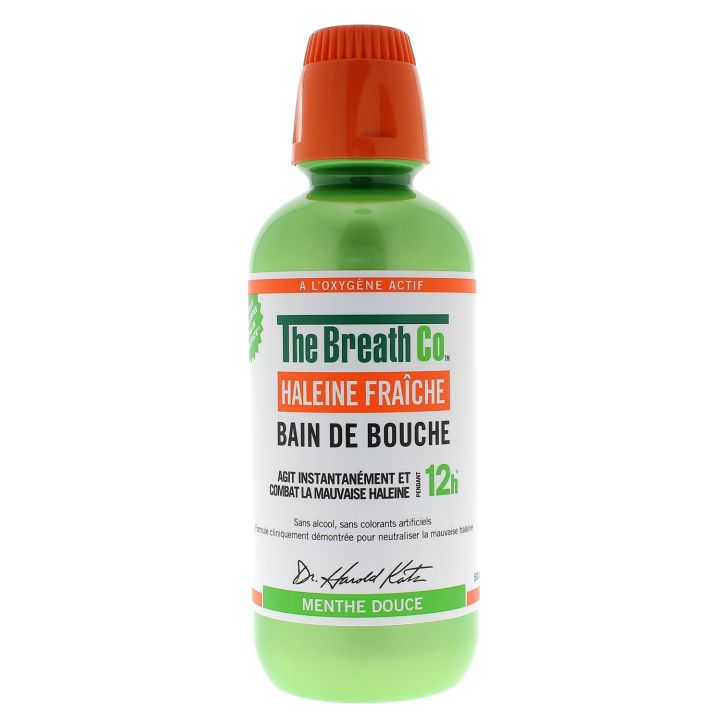 Bain de bouche haleine fra&icirc;che menthe douce The Breath Co - flacon de 500ml