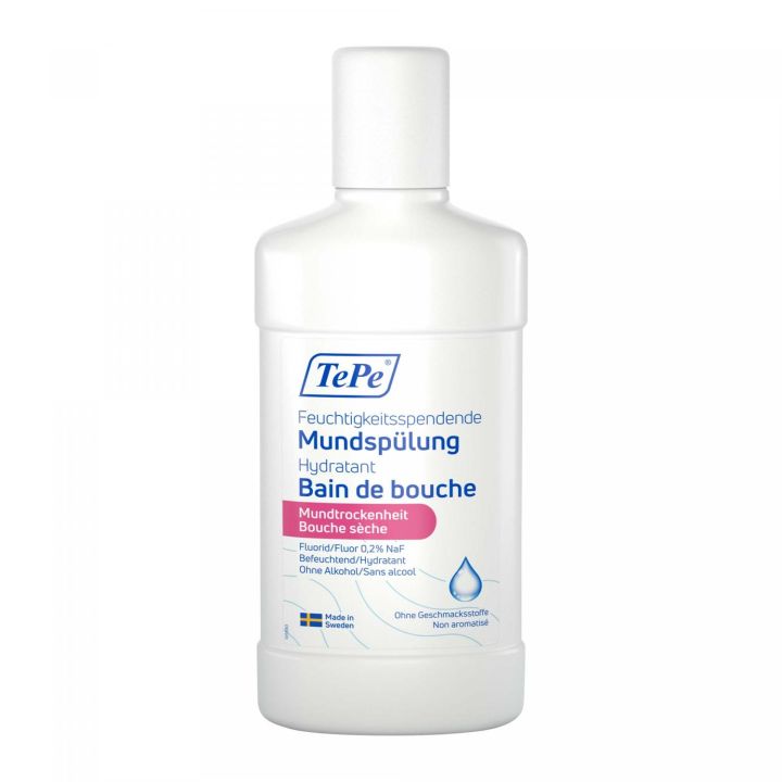 Bain de bouche hydratant bouche s&egrave;che TePe - flacon de 500ml