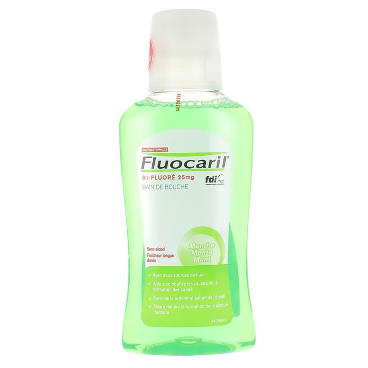 Bain de bouche menthe bi-fluor&eacute; Fluocaril - flacon de 300 ml