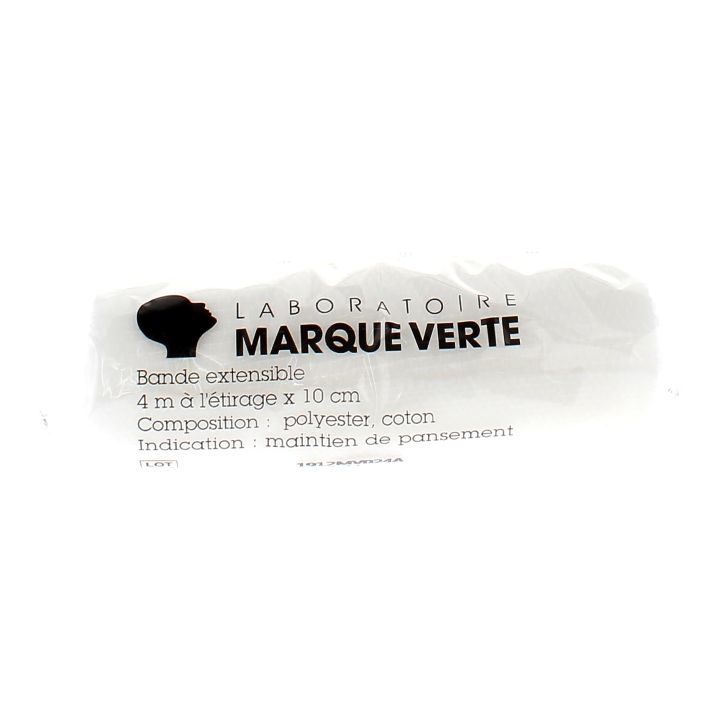Bande Extensible 4m x 10cm Laboratoire Marque Verte - 1 unit&eacute;