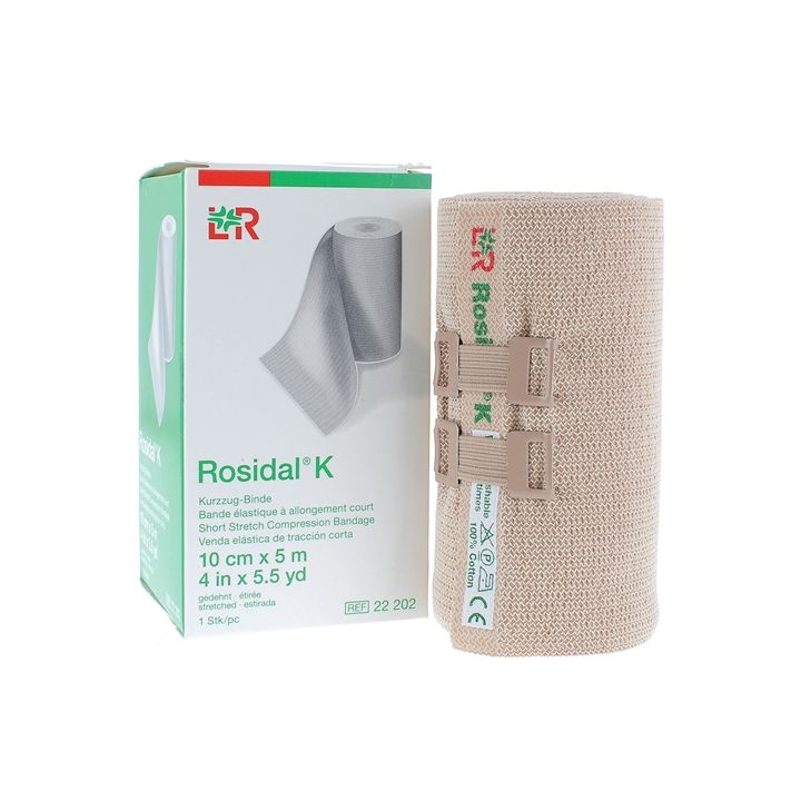 Bande &agrave; allongement court Rosidal K Lohmann & Rauscher - une bande de 10cm x 5m
