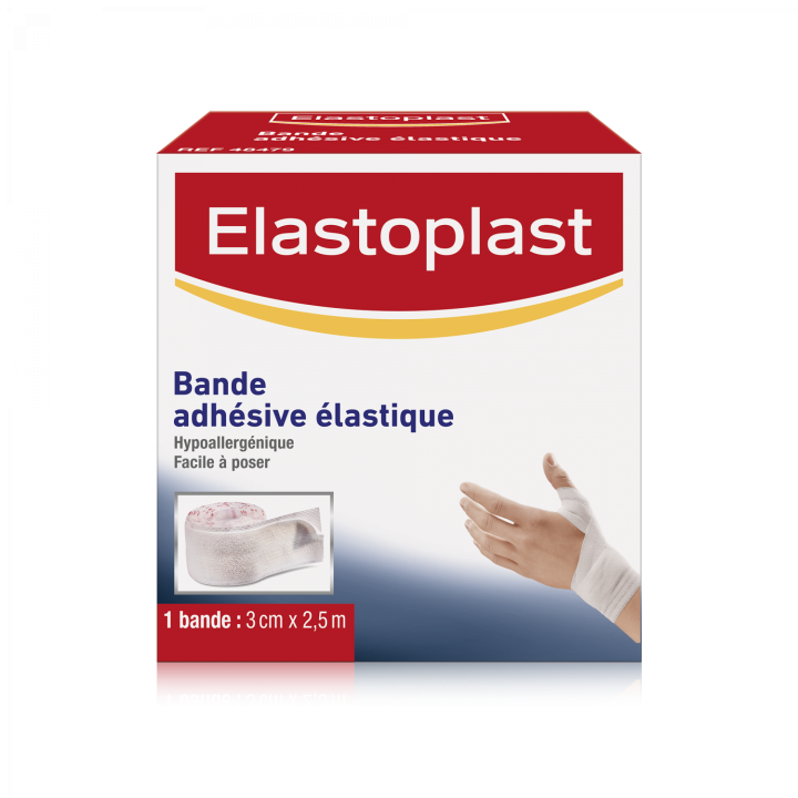 Bande adh&eacute;sive &eacute;lastique sport Elastoplast - bande de 3 cm x 2,5 cm