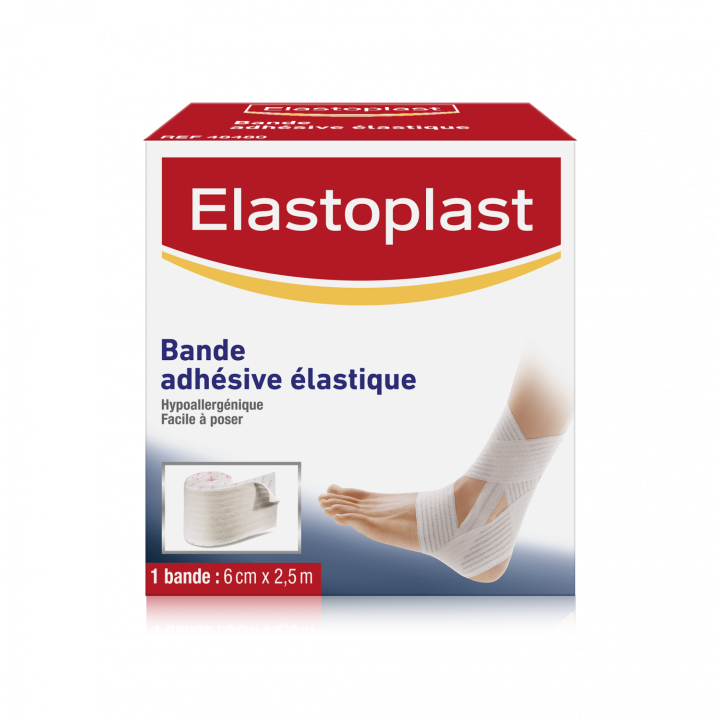 Bande adh&eacute;sive &eacute;lastique sport Elastoplast - bande de 6 cm x 2,5 cm