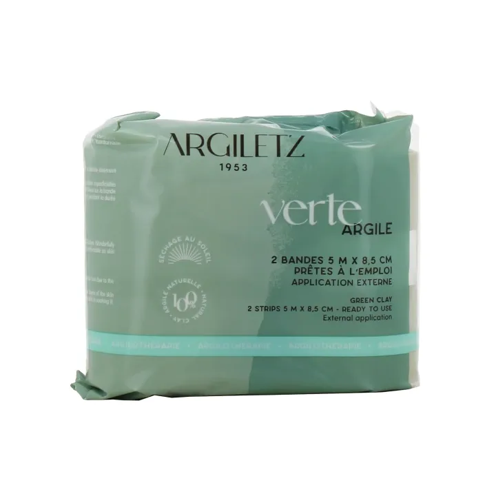 Bande argile verte pr&ecirc;te &agrave; l'emploi Argiletz - 2 bandes de 5m x 8,5cm