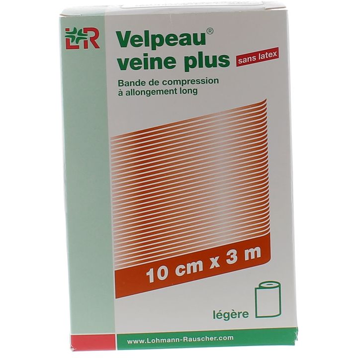 Bande de compression velpeau veine plus contention l&eacute;g&egrave;re 10cmx3m Lohmann & Rauscher - une bande