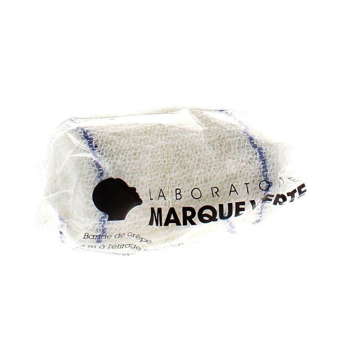 Bande de cr&ecirc;pe Marque Verte - bande de 4m &agrave; l'&eacute;tirage x 7cm