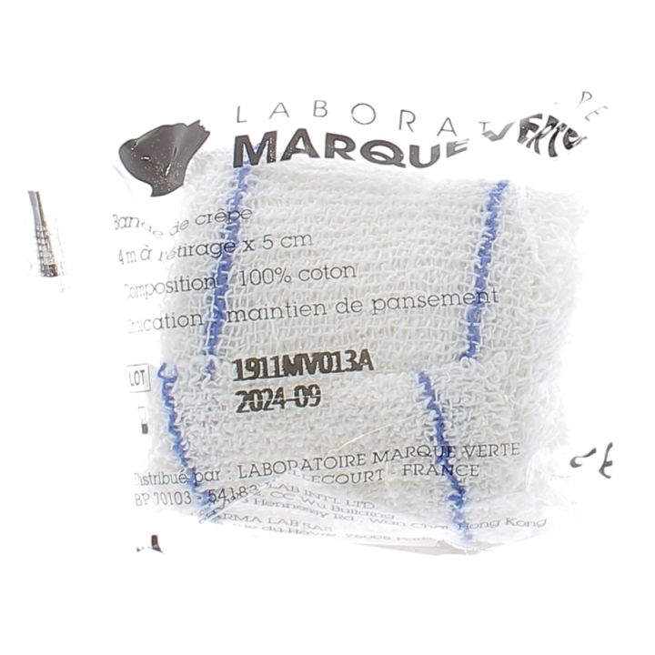 Bande de cr&ecirc;pe Marque Verte - bande de 4m x 5cm