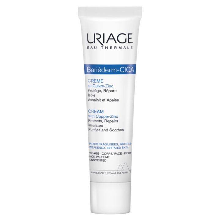 Bari&eacute;derm cica-cr&egrave;me r&eacute;paratrice au Cu-Zn Uriage - tube de 40 ml