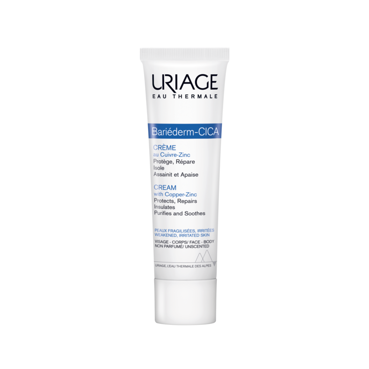 Bari&eacute;derm cica-cr&egrave;me r&eacute;paratrice au Cu-Zn Uriage - tube de 15 ml