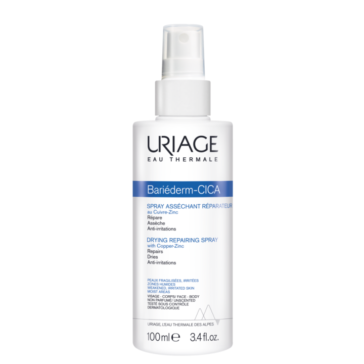 Bari&eacute;derm cica-spray ass&eacute;chant r&eacute;parateur au Cu-Zn Uriage - spray de 100 ml