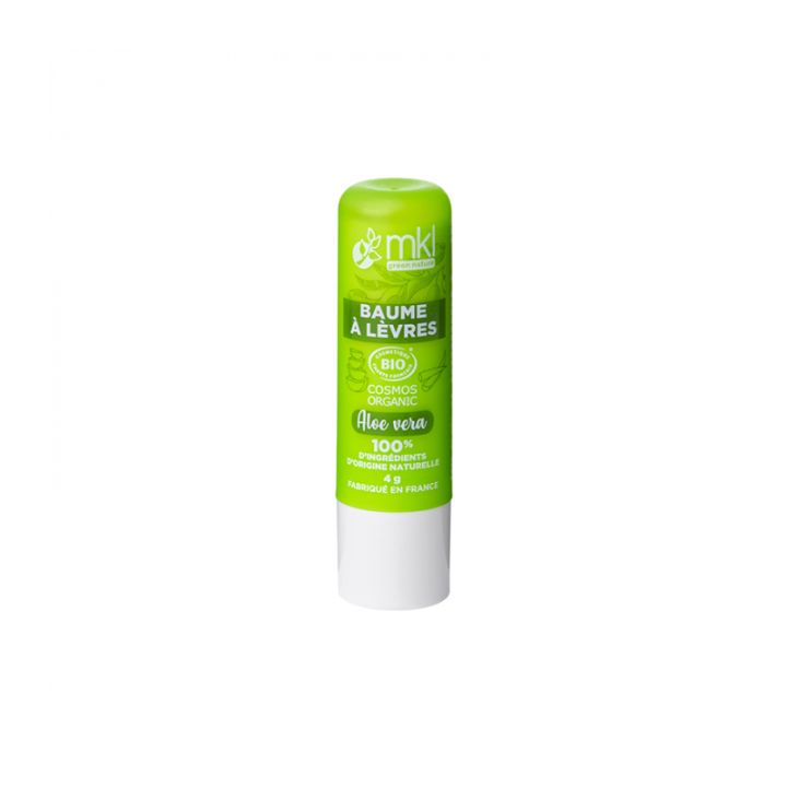 Baume &agrave; l&egrave;vres Aloe Vera bio MKL Green Nature - stick de 4g