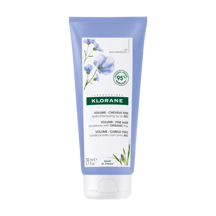 Baume apr&egrave;s-shampooing au lin bio Klorane - tube de 200ml