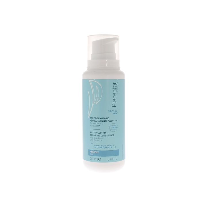 Apr&egrave;s-shampooing r&eacute;parateur anti-pollution Placentor v&eacute;g&eacute;tal - flacon-pompe de 200 ml