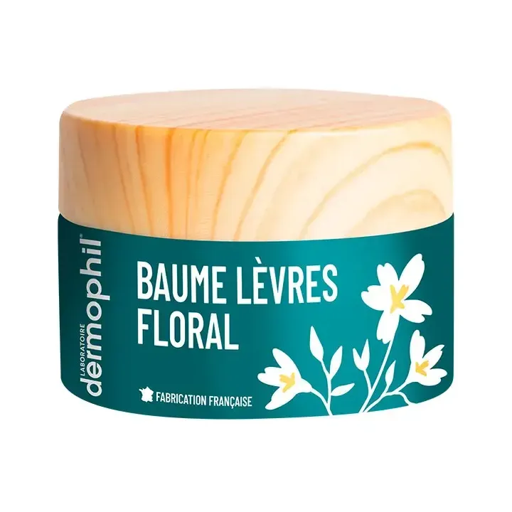 Baume l&egrave;vres floral Dermophil - pot de 15g
