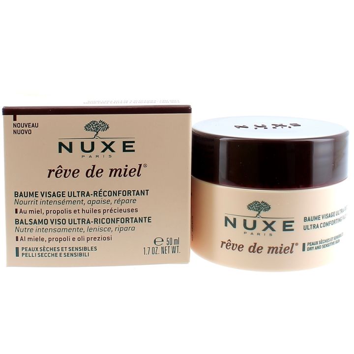 Baume visage ultra-r&eacute;confortant R&ecirc;ve de Miel Nuxe - pot de 50 ml