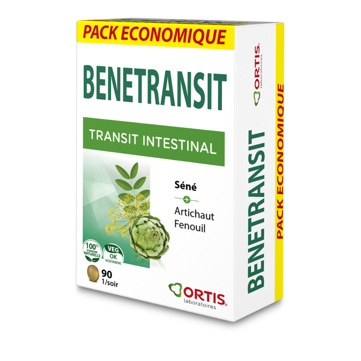 B&eacute;n&eacute;transit Transit intestinal Ortis - bo&icirc;te de 90 comprim&eacute;s