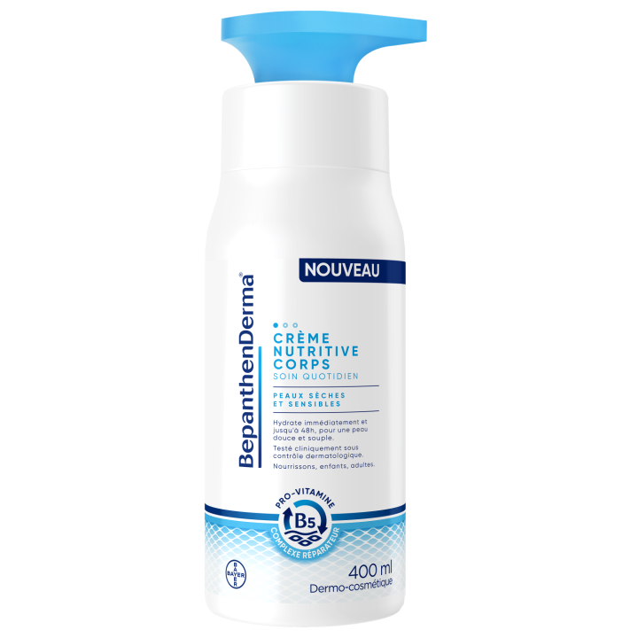 BepanthenDerma Cr&egrave;me Nutritive Corps 400 ml Peaux s&egrave;ches et Sensibles
