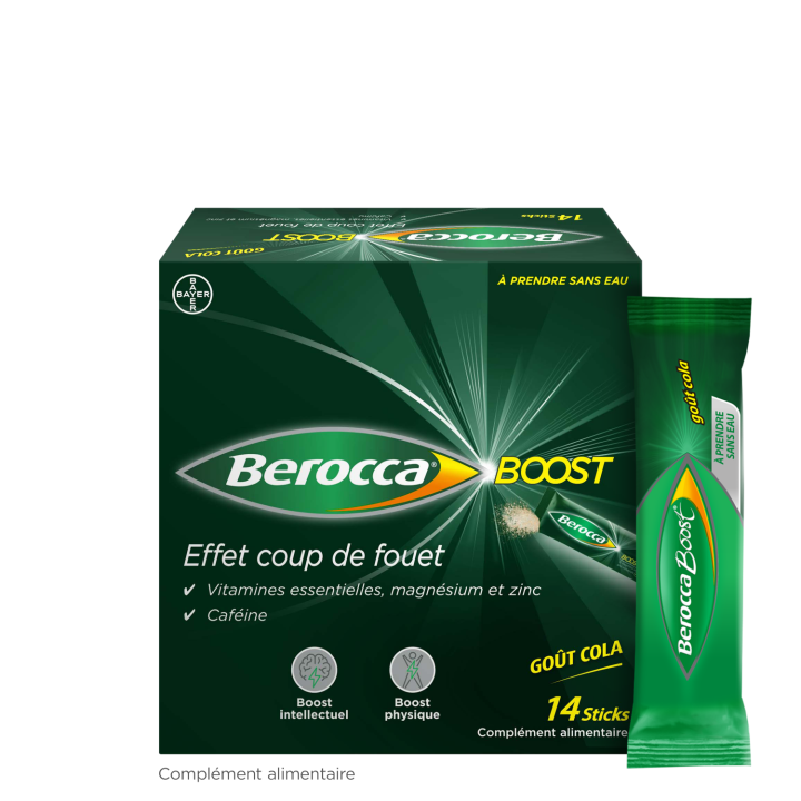 Berocca Boost Go&ucirc;t Cola 14 sticks Effet coup de fouet