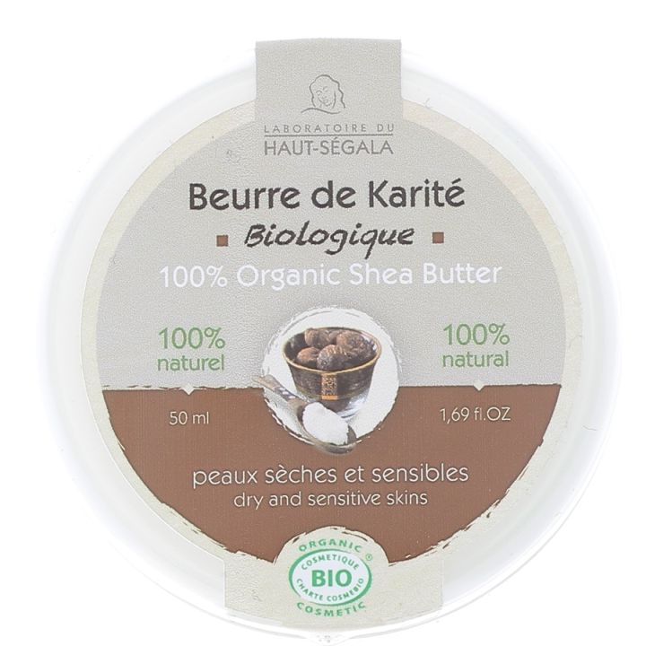 Beurre de Karit&eacute; Bio peaux s&egrave;ches et sensibles Laboratoire Haut-S&eacute;gala - pot de 50 ml