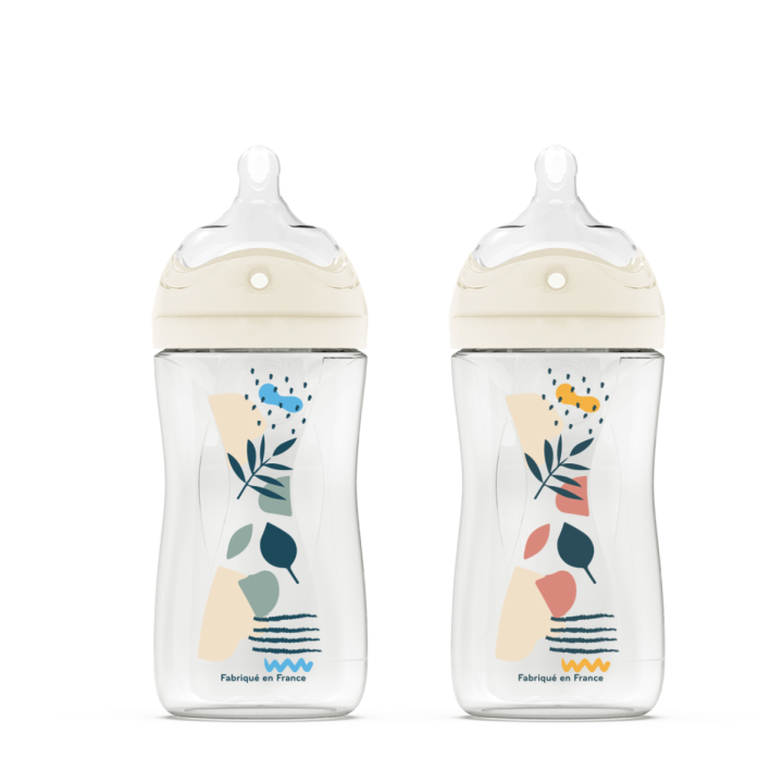 Biberon anti-colique t&eacute;tine multi-perfor&eacute;e 0-6 mois Dodie - biberon de 270 ml