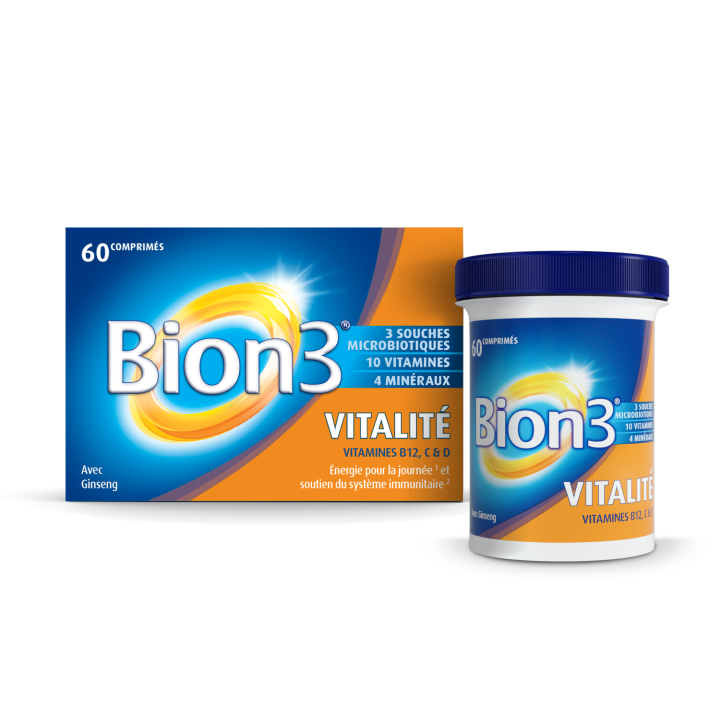 Bion3 vitalit&eacute; contre la fatigue - bo&icirc;te 60 comprim&eacute;s