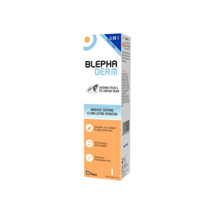BlephaDerm cr&egrave;me apaisante paupi&egrave;res et contour des yeux Th&eacute;a - tube de 40ml