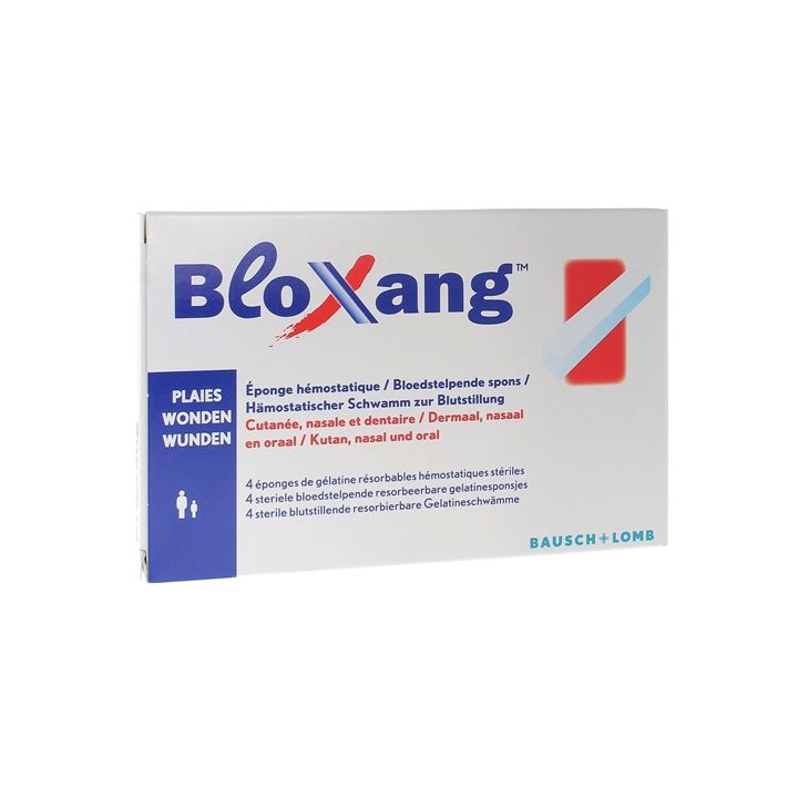 Bloxang Eponges h&eacute;mostatiques Bausch et Lomb - bo&icirc;te de 4 &eacute;ponges