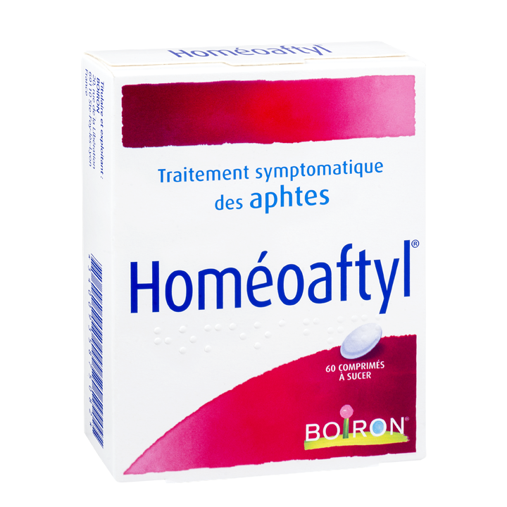 Hom&eacute;oaftyl comprim&eacute; &agrave; sucer Boiron - boite de 60 comprim&eacute;s