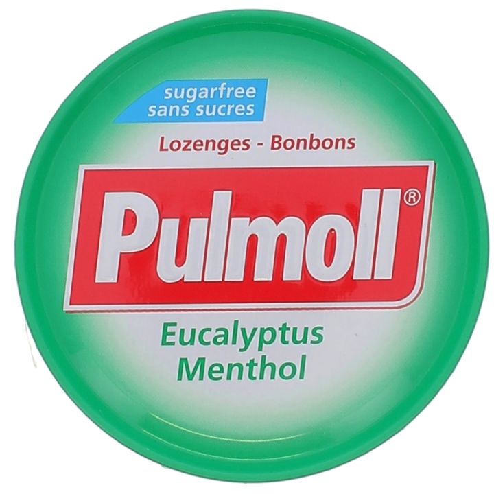 Bonbons Eucalyptus Menthol sans sucres Pulmoll - bo&icirc;te de 45 g