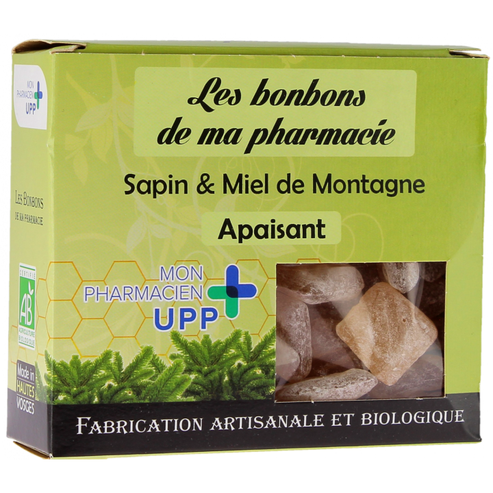 Bonbons Sapin & Miel de montagne apaisants Les bonbons de ma pharmacie - boite de 130g