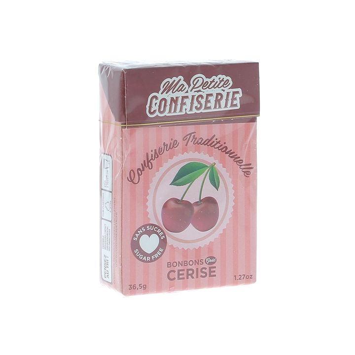Bonbons &agrave; la cerise sans sucre Ma petite confiserie - boite de 36,5g