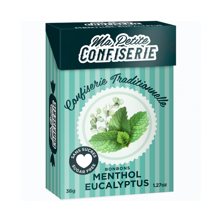 Bonbons menthol eucalyptus Ma petite confiserie - bo&icirc;te de 36,5 g