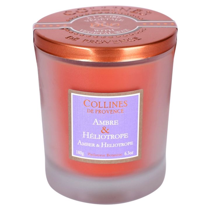 Bougie parfum&eacute;e Ambre & H&eacute;liotrope Collines de Provence - bougie de 180g