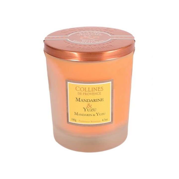 Bougie parfum&eacute;e Mandarine & Yuzu Collines de Provence - bougie de 180g