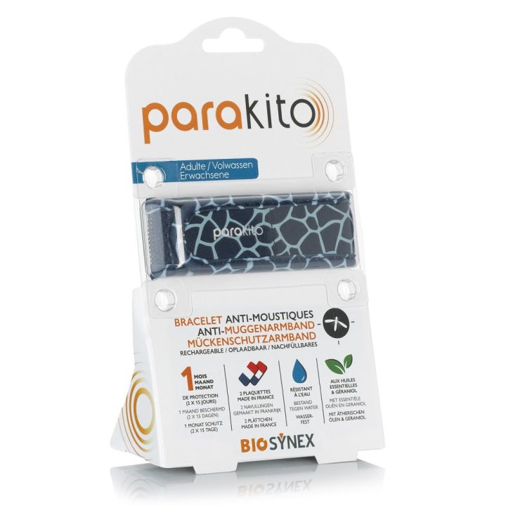 Bracelet anti-moustiques girafes Parakito - 1 bracelet + 2 recharges