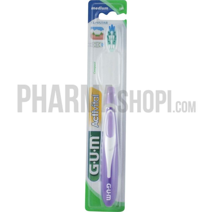 Brosse &agrave; dents activital medium GUM - une brosse &agrave; dents
