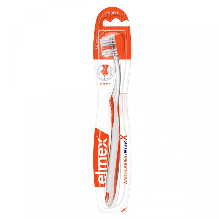 Brosse &agrave; dents InterX souple Elmex - 1 brosse &agrave; dents