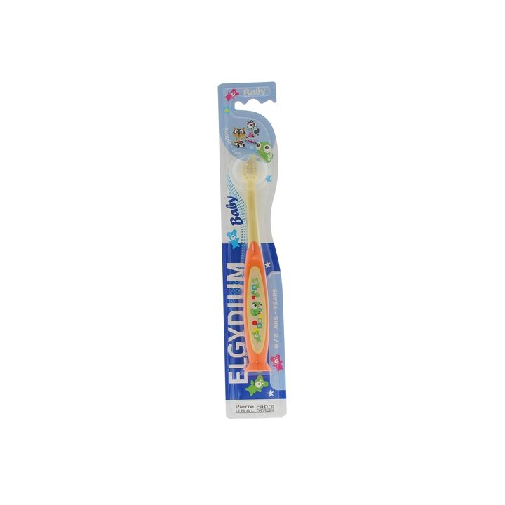 Brosse &agrave; dents souple baby 0-2 ans Elgydium - une brosse &agrave; dents