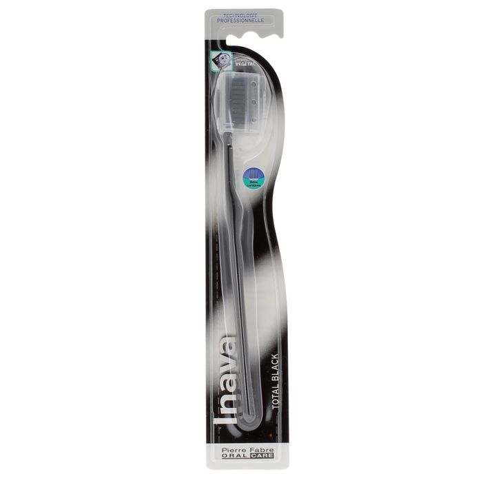 Brosse &agrave; dents total black Inava - une brosse &agrave; dents