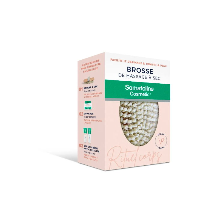 Brosse de massage &agrave; sec anti-cellulite Somatoline Cosmetic - une brosse